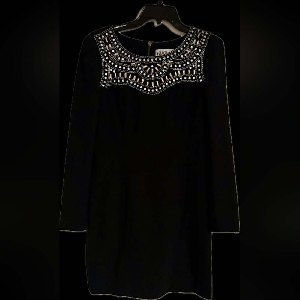 Alice Embellished Black Dress